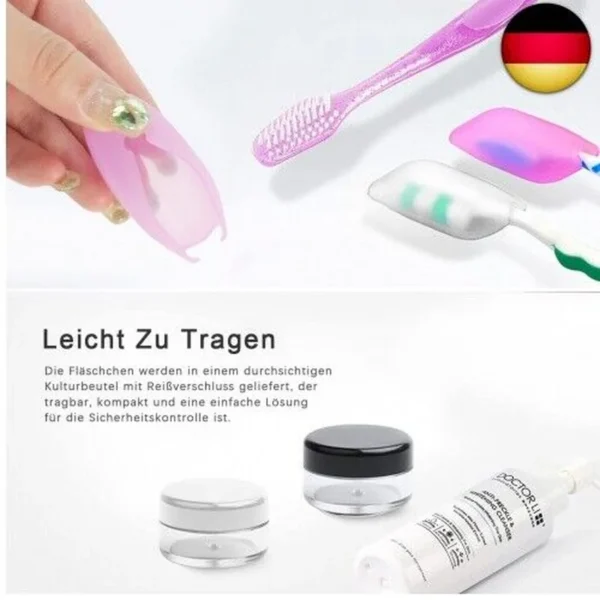 Silicone Travel Bottle Set, reisflessen voor het vullen, vakantie reizen cosmetica met hoge kwaliteit