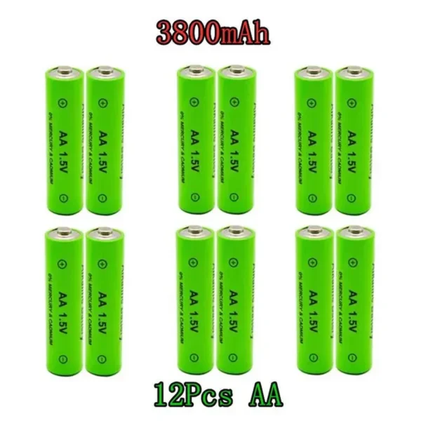 2/4/6/8/10/12/16/20/24PCS 3000Mah Power Alkaline 1.5V AAA batterijen of 3800Mah 1.5V AA oplaadbare batterij