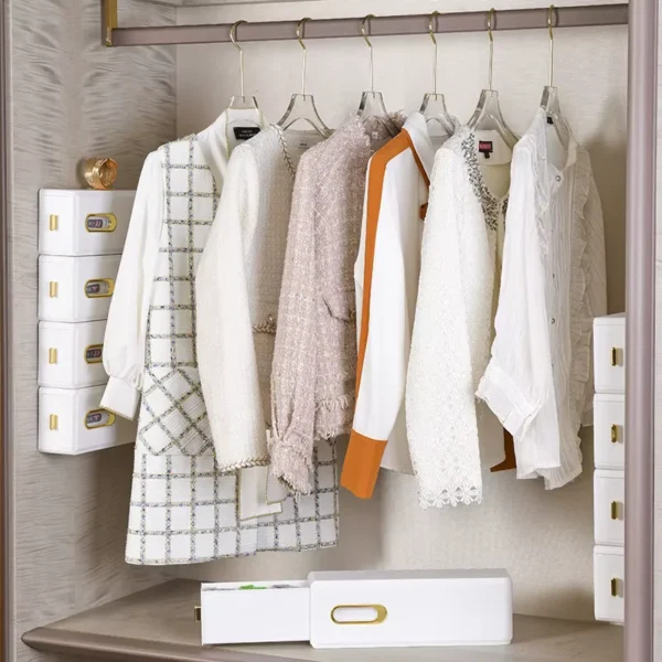 Garderobe Organisator Sokken Opbergvak Eenvoudig Ruimtebesparend Doos Ruimtebesparende Slaapkamer Wand Opgezet Ponsvrij Closet Sokken Opberglade Ondergoed Organisator