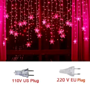 3.2M Kerst Snowflakes LED String Lights knipperende fee gordijn lichten waterdicht voor Holiday Party Wedding Xmas Decoratie