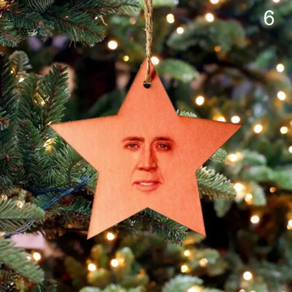 Vrolijk Kerstfeest Grappige Grap Barry Kerstman Geschenk Houten Meme een Feestelijk Meneer Houten Meme Hangend Ornament