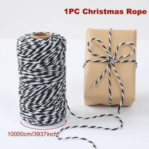 Kerstmis Feestelijke Wrapping String Touw Vrolijk Kerstmis Decoratie Geschenken voor thuis 2024 Navidad Natal Noel Geschenkdoos Verpakking Touw Nieuwjaar 2025