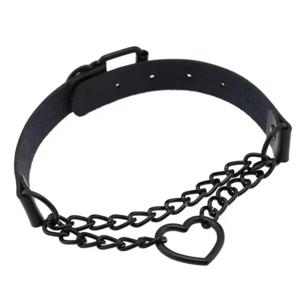 Zwarte Leren Choker