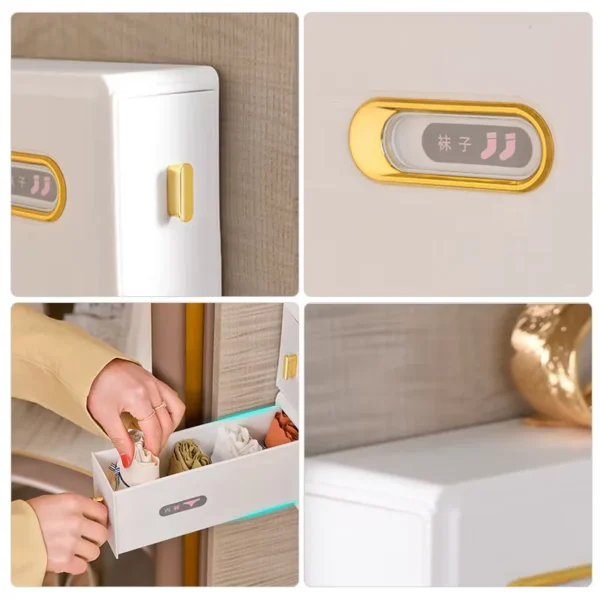 Garderobe Organisator Sokken Opbergvak Eenvoudig Ruimtebesparend Doos Ruimtebesparende Slaapkamer Wand Opgezet Ponsvrij Closet Sokken Opberglade Ondergoed Organisator