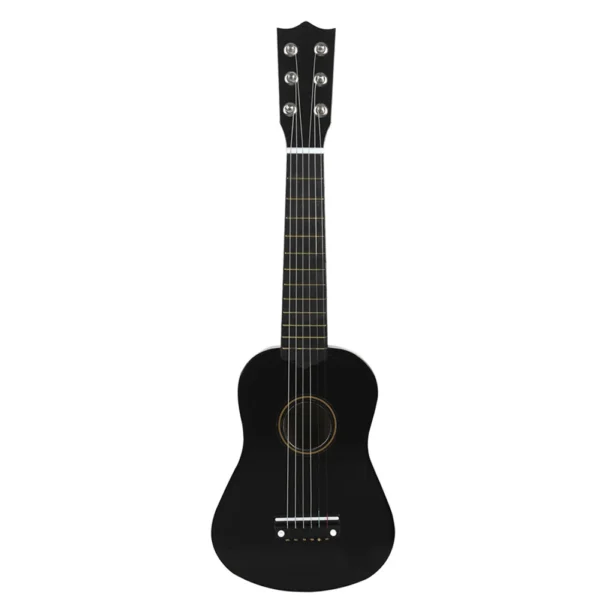 21 Inch Classic Basswood Ukulele 6 Strings Small Bass Acoustic Guitar Musical Instruments with Picks for Children Kids