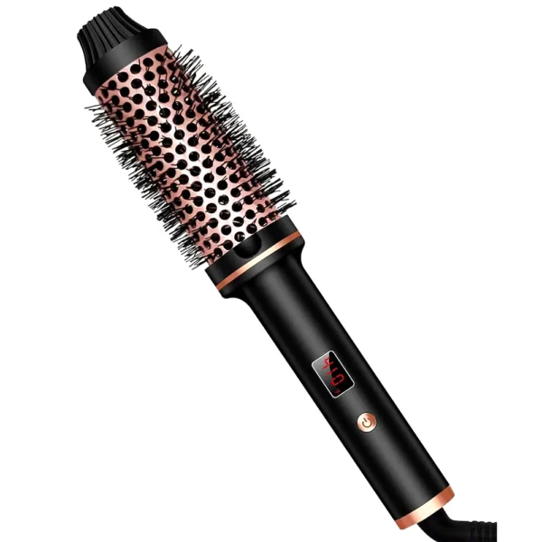 Krullende Thermische Borstel 1,5 Inch Verwarmde Krulborstel Keramische Krultang Volumiserende Borstel Verwarmende ronde Borstel Reis Haar Krulkam