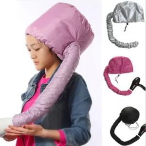 Praktische Draagbare Cap Haardroger Zacht Bont Drogen Salon Cap Hoed Cover Föhnen Roze Zilver Zwarte Kleur