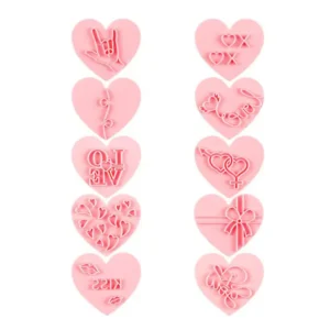 Schattig 1Set Valentijnsdag serie Cookie Moulds Cookie Cutters Koppels Koekjes Stempels Koekjesvormpjes Keuken Bak Accessoires BEW