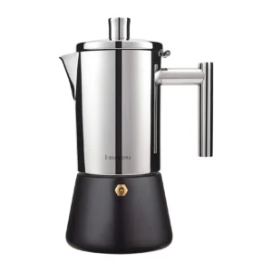 Diego Moca Koffie Stovetop Espresso Maker Roestvrij Staal Italiaanse Koffie Machine Maker 4Cup 6.8 Oz Inductie Moka Pot