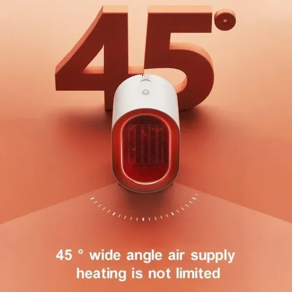 Praktische Kleine Draagbare Elektrische Verwarmer met Thermostaat, 800/1200W Veilig en Stil PTC Keramische Verwarmer Verwarmt tot 20 Vierkante Meter Binnen Winter Warme Lucht Blower Mini Radiator Heater Ventilator voor Thuis Slaapkamer Badkamer Kantoor Kamer Desktop en Voeten Warm