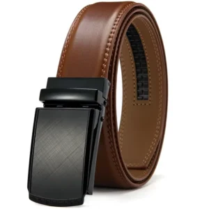 Modieuze Mens Riem Echt Natuurlijk Leder Luxe Riem Metaal Automatische Legering Gesp Fashion Ratchet Riemen voor Mannen Cowhide Hoge Kwaliteit Riem