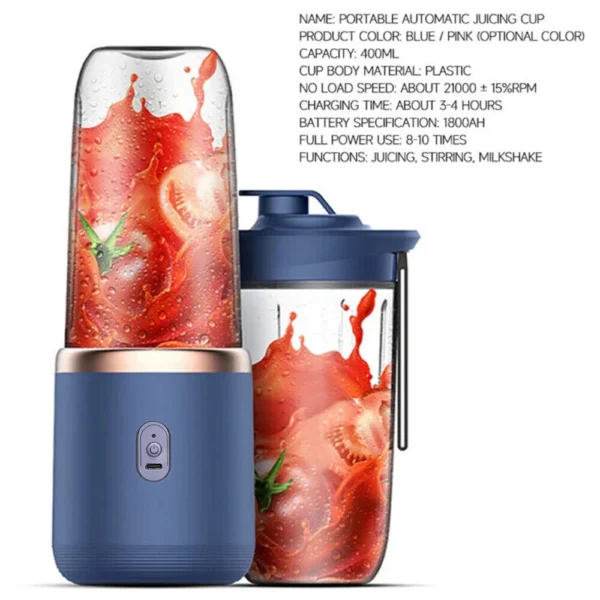 400+400Ml Stand Mixer Smoothie Maker Shaker Fitness Chopper Multifunctionele Keuken Robot Mixer Melk Shaker