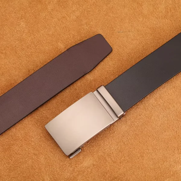 Modieuze Luxe Automatische Riem van Echt Koeieleer voor Mannen Formele Automatische Gesp Riem Echt Leer Mens Zakelijk Riem