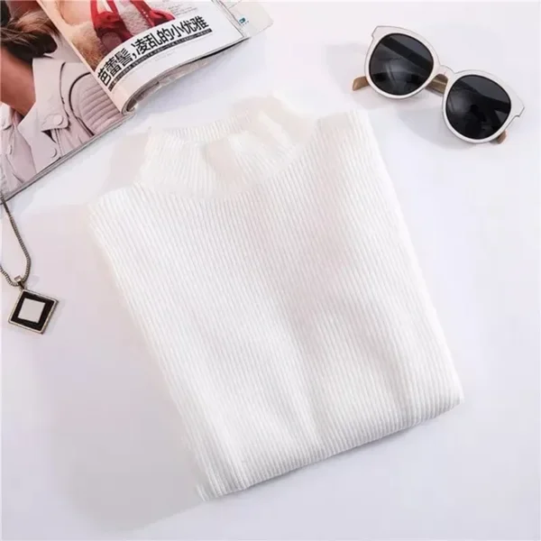 Stijlvolle Casual New-Coming Herfst Winter Pullovers Truien Primer Shirt Lange Mouwen Korte Koreaanse Slim-Fit Strakke Trui