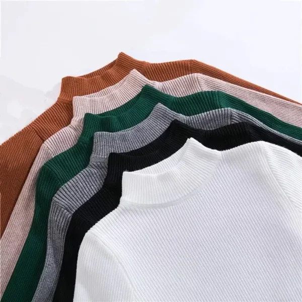 Stijlvolle Casual New-Coming Herfst Winter Pullovers Truien Primer Shirt Lange Mouwen Korte Koreaanse Slim-Fit Strakke Trui