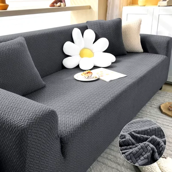 Gezellige Dikke Sofa Hoes voor Woonkamer Elastische Jacquard 1/2/3/4 Zits Sofa Hoes L-Vormige Hoek Sofa Hoes