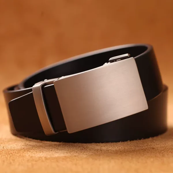 Modieuze Luxe Automatische Riem van Echt Koeieleer voor Mannen Formele Automatische Gesp Riem Echt Leer Mens Zakelijk Riem