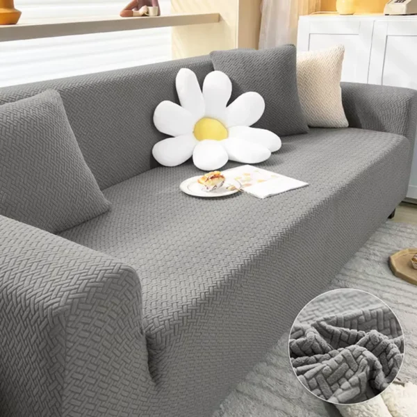 Gezellige Dikke Sofa Hoes voor Woonkamer Elastische Jacquard 1/2/3/4 Zits Sofa Hoes L-Vormige Hoek Sofa Hoes