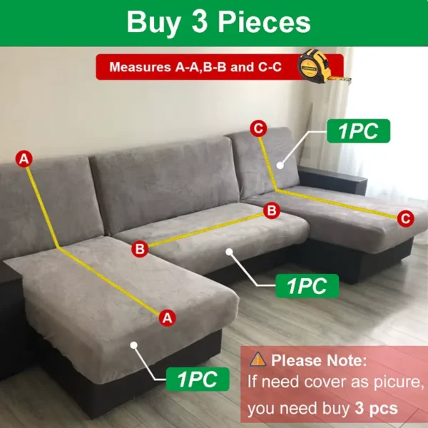 Gezellige Dikke Sofa Hoes voor Woonkamer Elastische Jacquard 1/2/3/4 Zits Sofa Hoes L-Vormige Hoek Sofa Hoes
