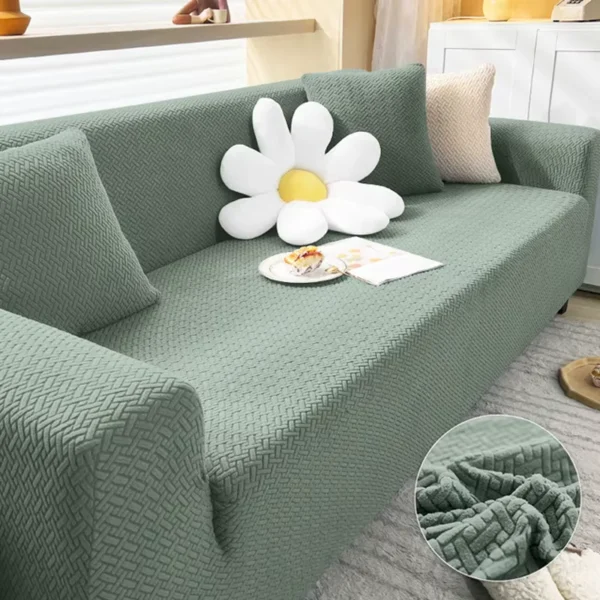 Gezellige Dikke Sofa Hoes voor Woonkamer Elastische Jacquard 1/2/3/4 Zits Sofa Hoes L-Vormige Hoek Sofa Hoes