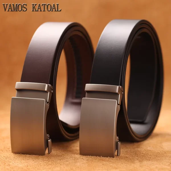 Modieuze Luxe Automatische Riem van Echt Koeieleer voor Mannen Formele Automatische Gesp Riem Echt Leer Mens Zakelijk Riem