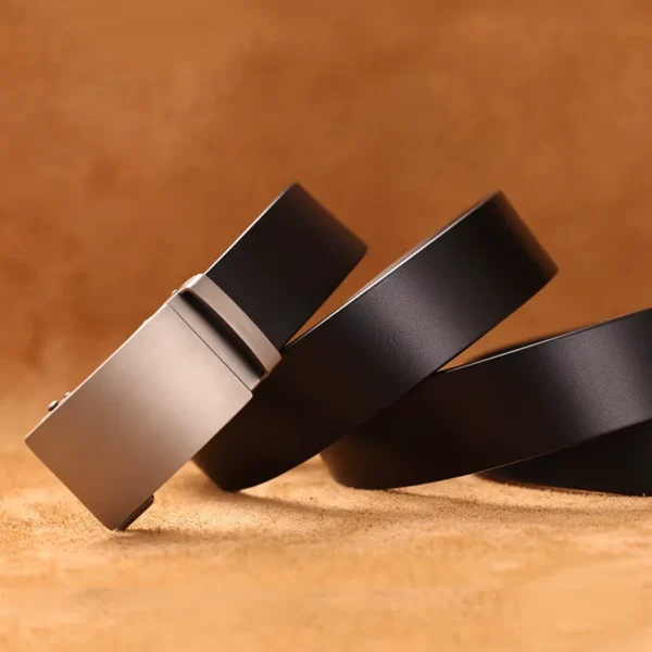 Modieuze Luxe Automatische Riem van Echt Koeieleer voor Mannen Formele Automatische Gesp Riem Echt Leer Mens Zakelijk Riem