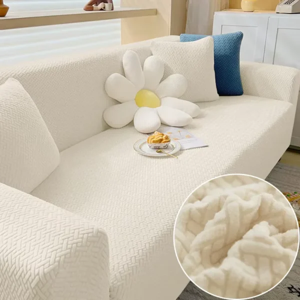 Gezellige Dikke Sofa Hoes voor Woonkamer Elastische Jacquard 1/2/3/4 Zits Sofa Hoes L-Vormige Hoek Sofa Hoes